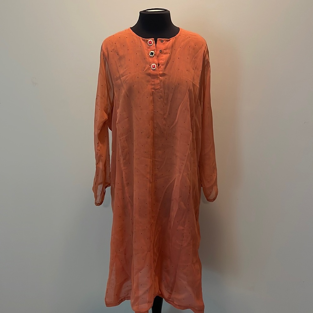 Vintage! Pretty Coral Slip On Dress